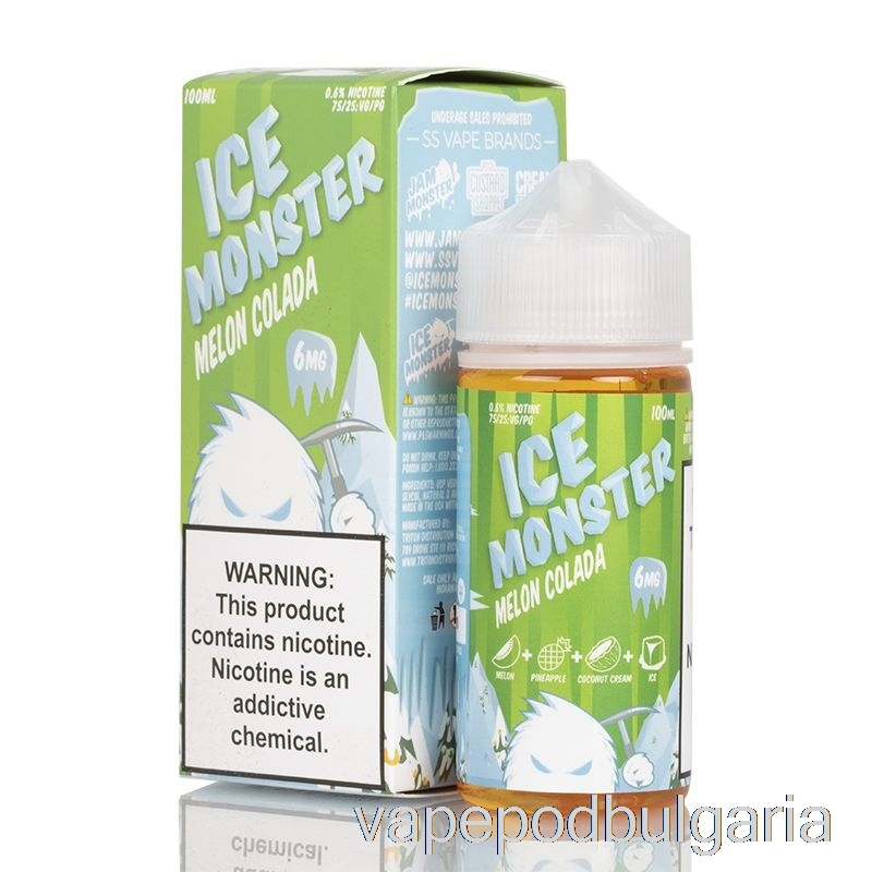 Vape 10000 Дръпки Ice Melon Colada - Ice Monster - 100ml 6mg